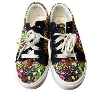 Ground Up‎ Nintendo Super Mario Bros. Canvas Lace-Up Shoes